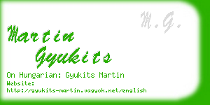 martin gyukits business card